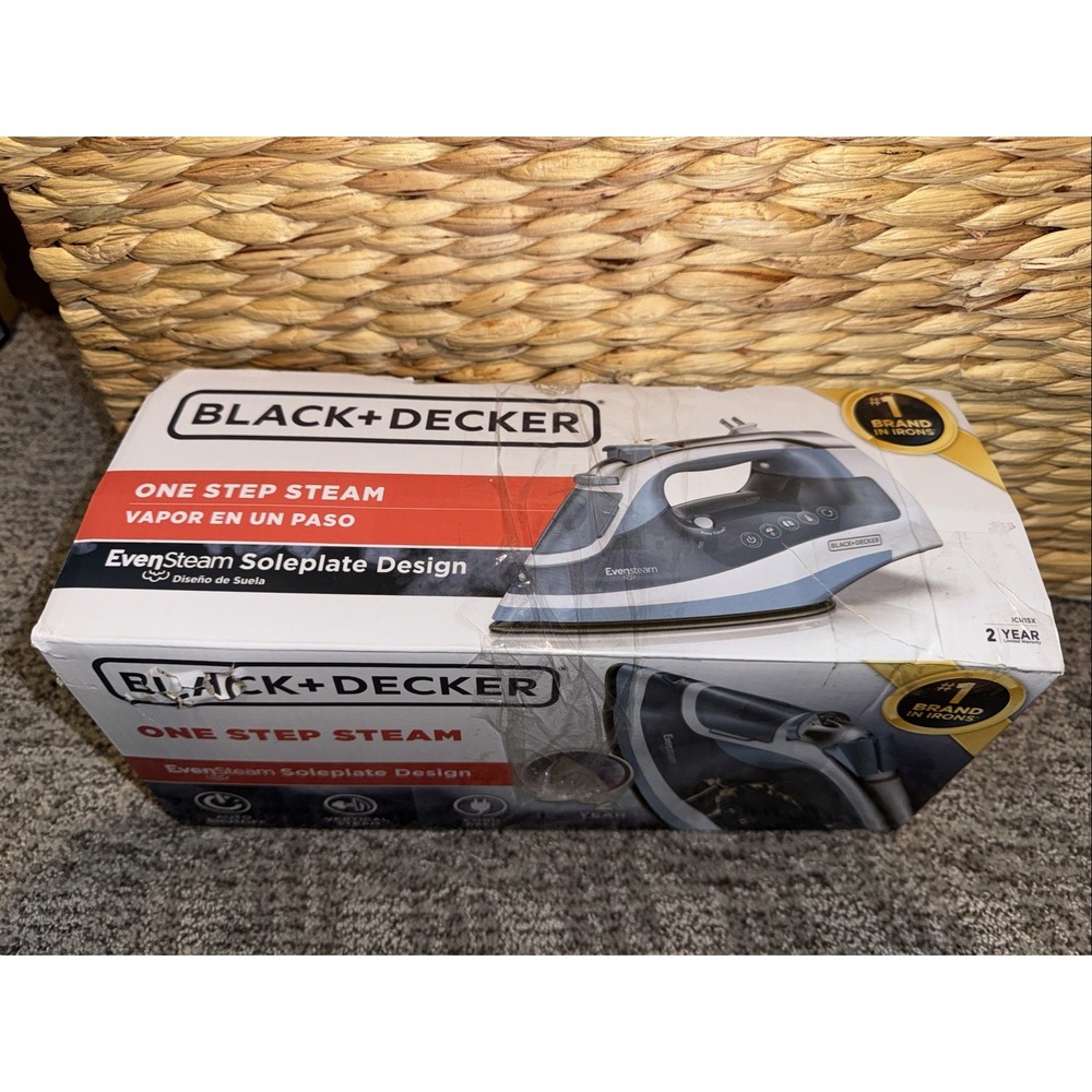 BLACK+DECKER; Steam Iron with Retractable Cord Gray- Brand New In Box (SEE PICS) - Picture 3 of 5